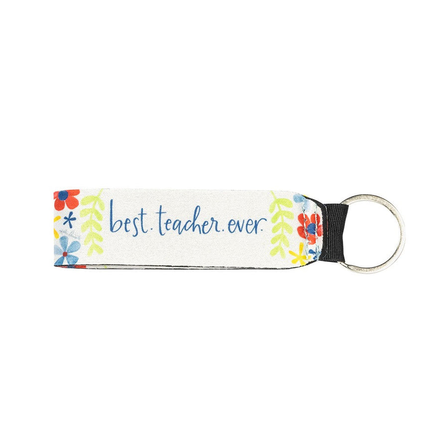Neoprene Wristlet Keychain - Best Teacher - Premium Keychains from Shannon Roads Gifts - Just $6.95! Shop now at Pat's Monograms